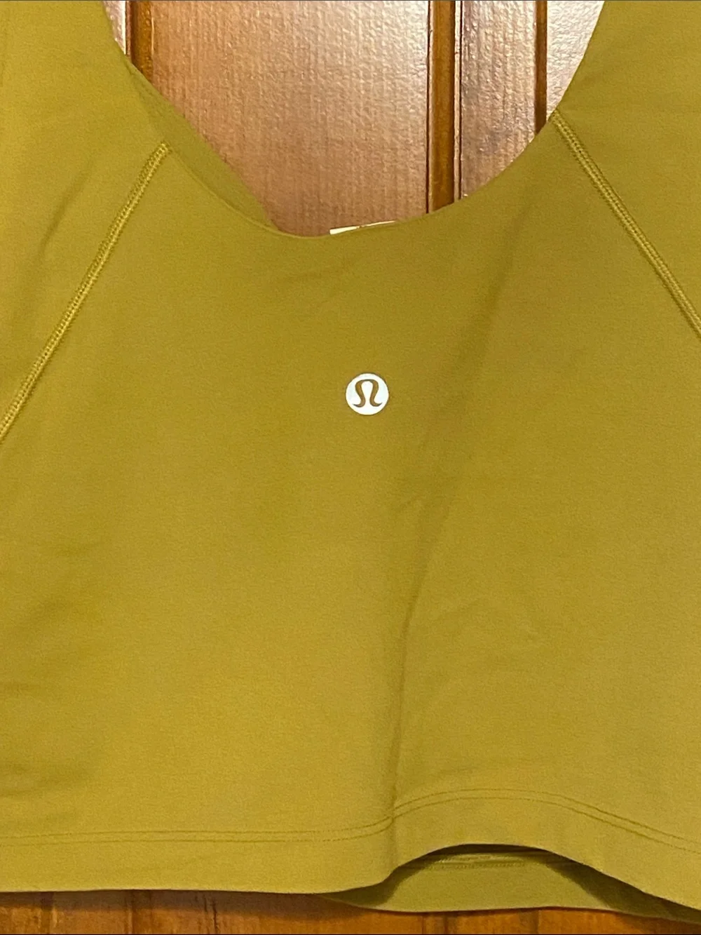 Lululemon Align Crop Tank Top in Auric Gold padding
